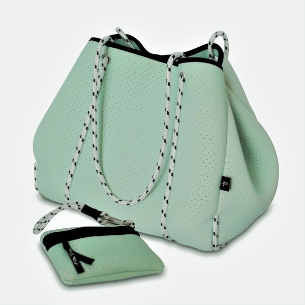 Luxe punched online neoprene tote bag
