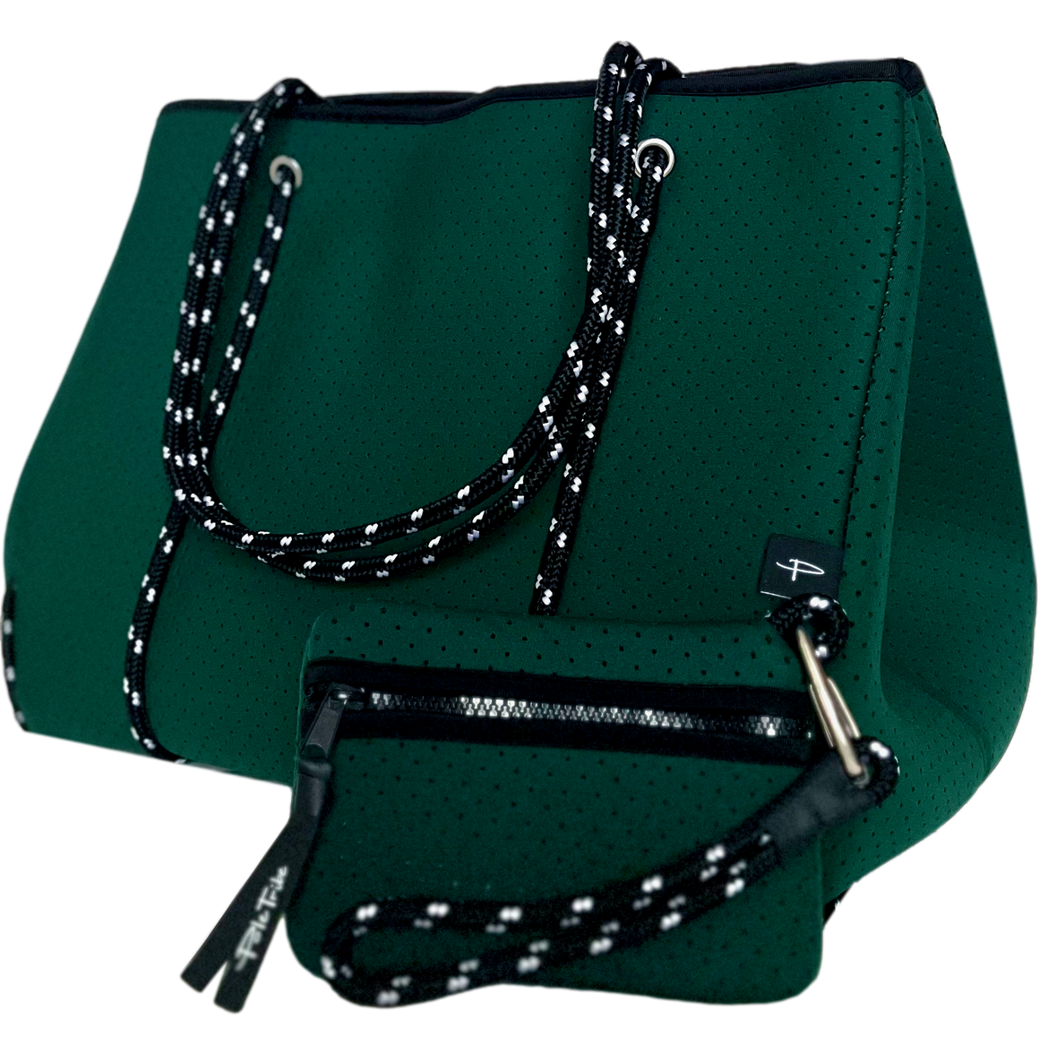 Neoprene Tote Bag in Forest Green