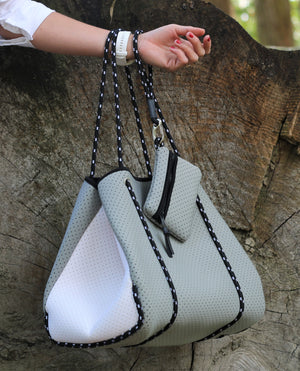 Neoprene Tote Bag - White Cloud