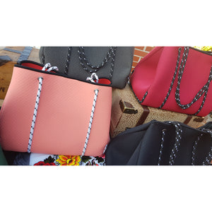 Neoprene Tote Bag in Summer Coral