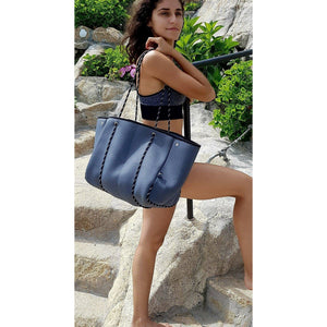 Neoprene Tote Bag in Charcoal Gray