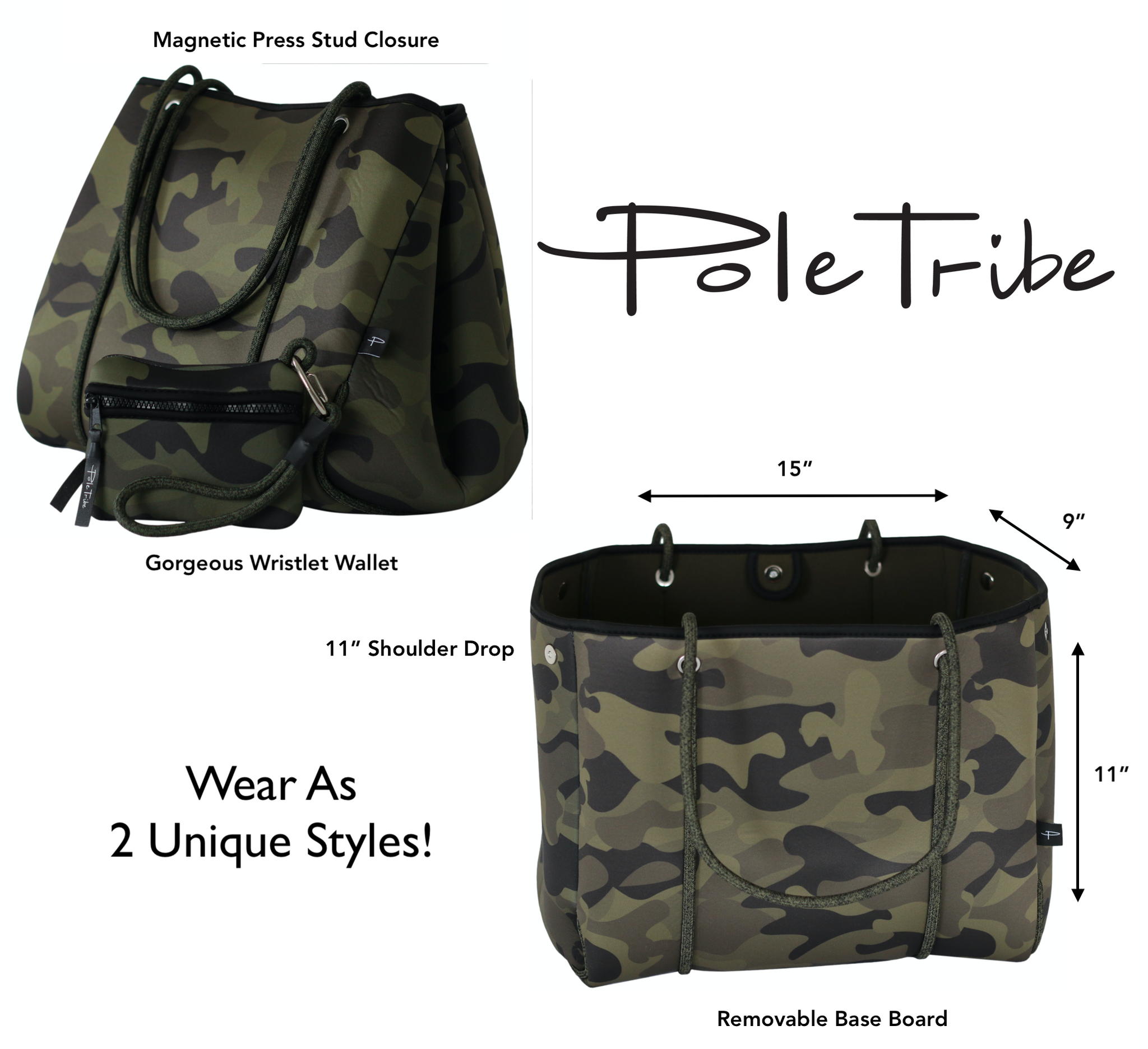 Cienna Quilted Camo Tote - the olde farmstead