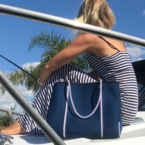Neoprene Tote Bag - Sailor Blue