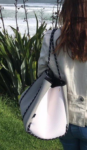 Neoprene Tote Bag - White Cloud