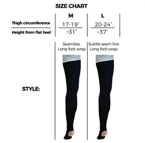 Thigh High Leg Warmers for Women - with Silicon, Medium size