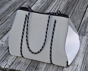 Neoprene Tote Bag - White Cloud