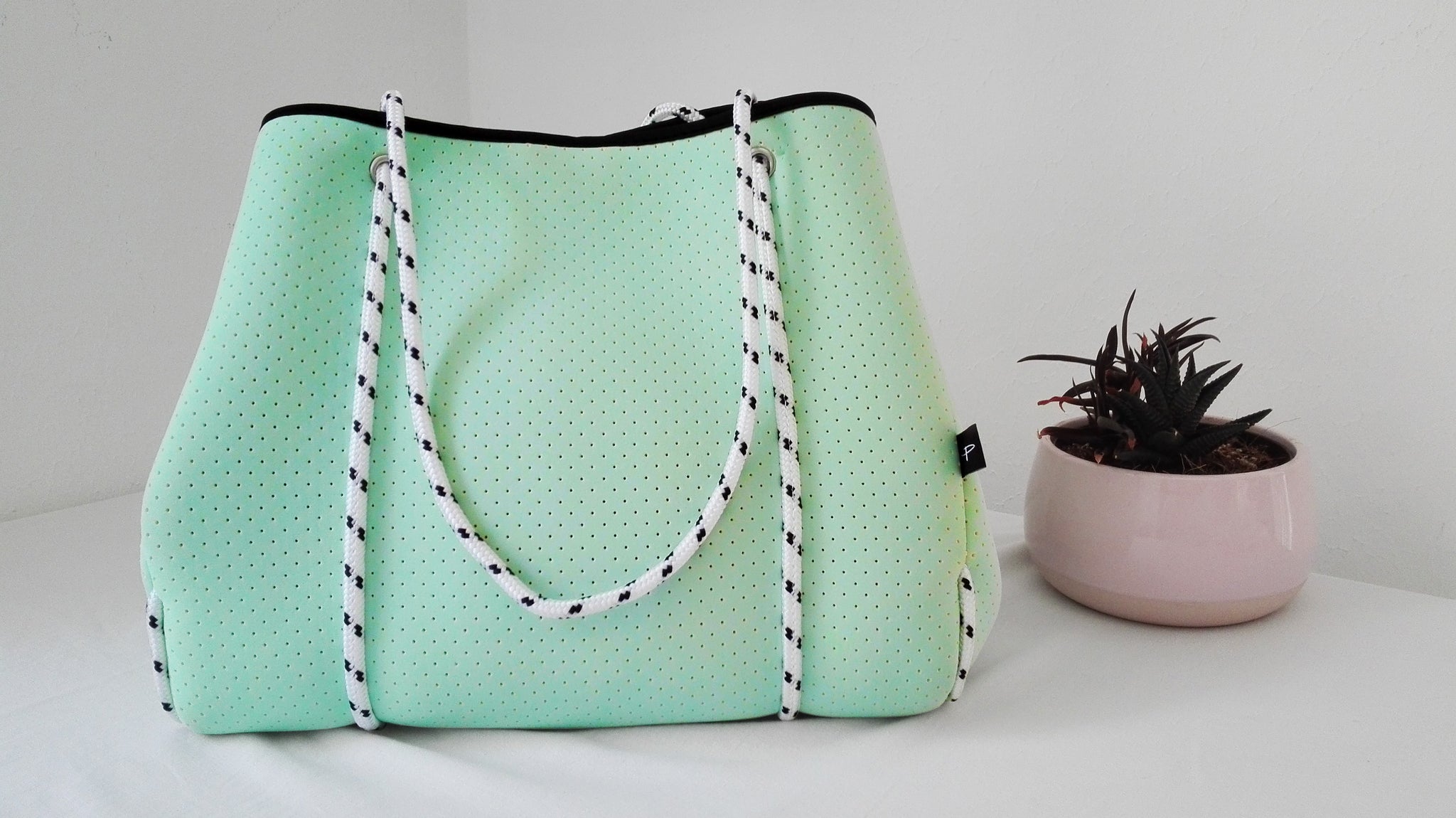 Neoprene Tote Bag in Mint - Pole Tribe